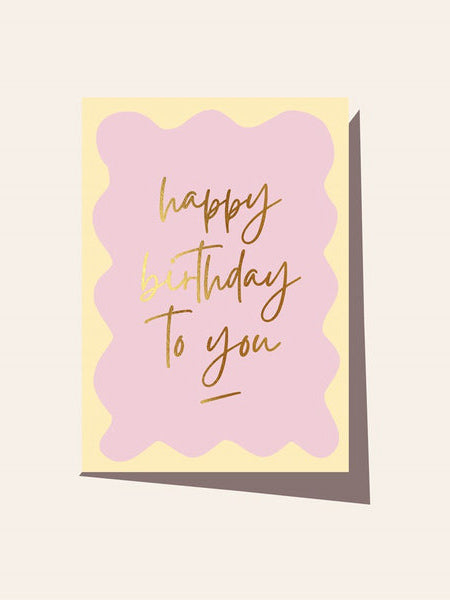 Happy Birthday Greeting CardLemon+ Lilac - Elm