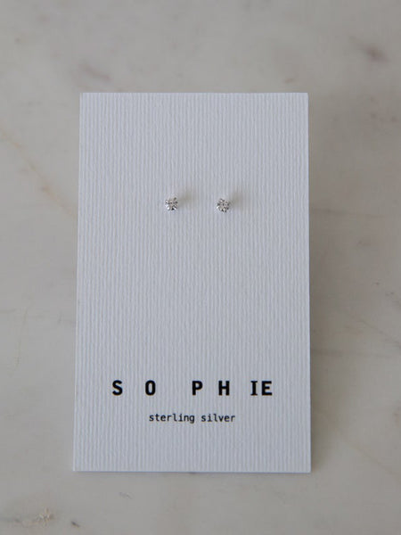 Mini Rock Studs Clear - Sophie Store